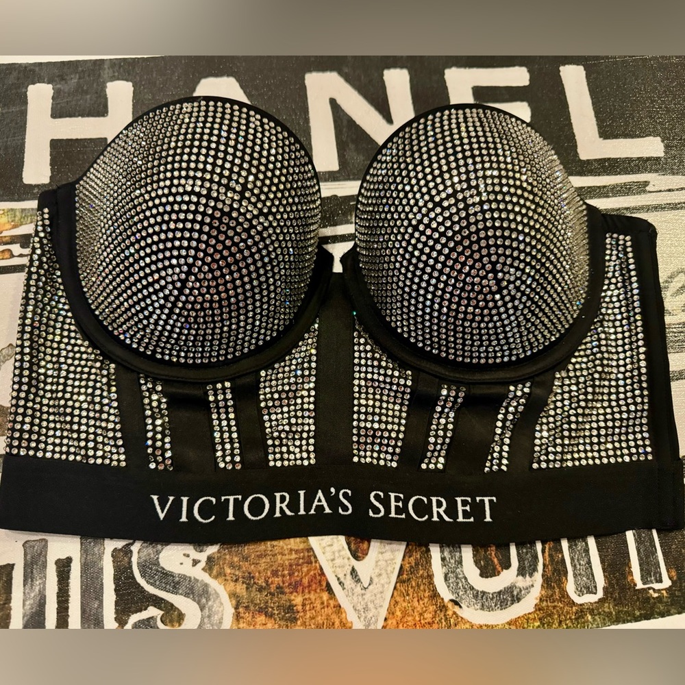Victoria’s Secret x Balmain Swarovski Longline Bra Top